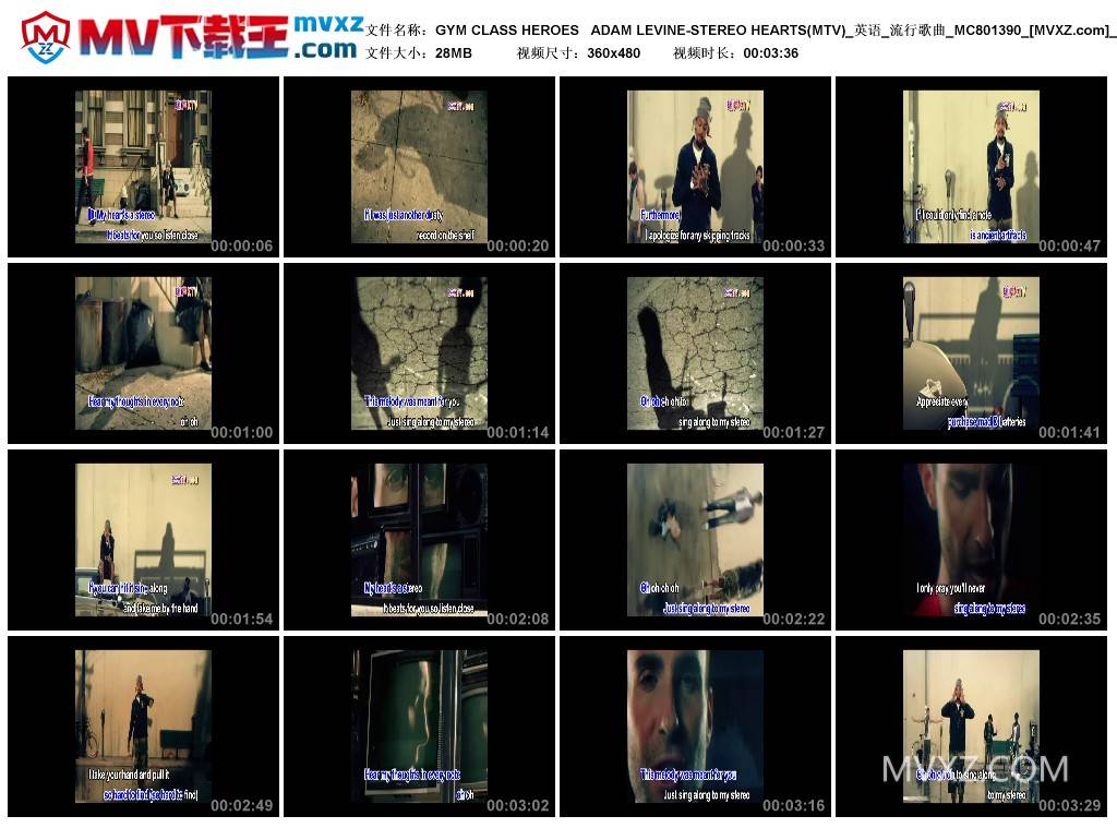 GYM CLASS HEROES ADAM LEVINE-STEREO HEARTS(MTV)_英语_流行歌曲_MC801390